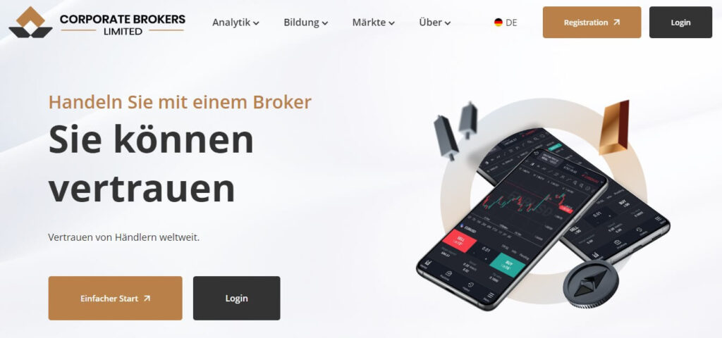 Corporate Brokers Limited homepage